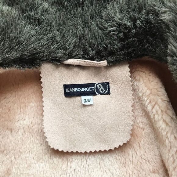 Jean Bourget pink faux suede flare jacket EUC 6Y - Picture 6 of 8